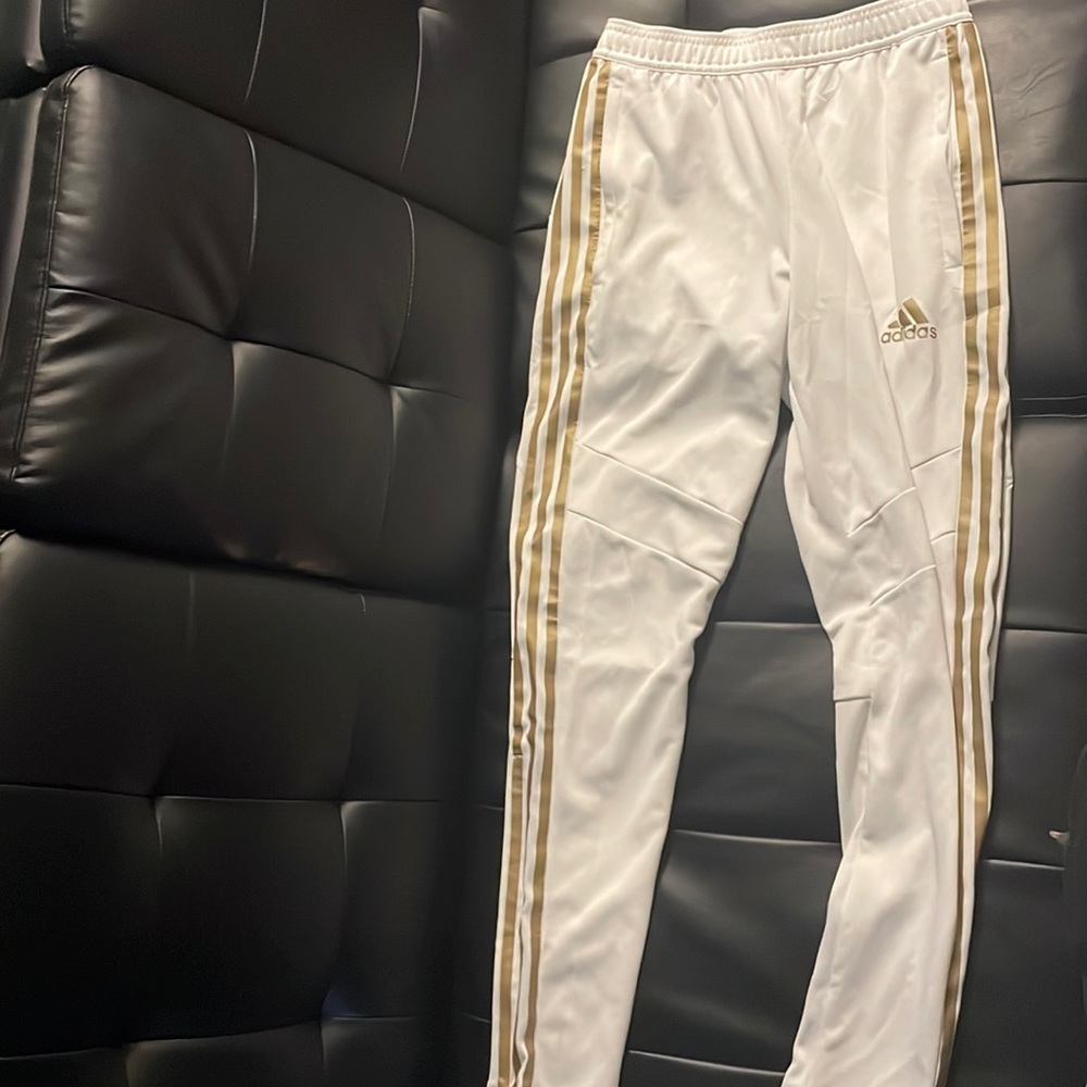 Adidas white sweatpants